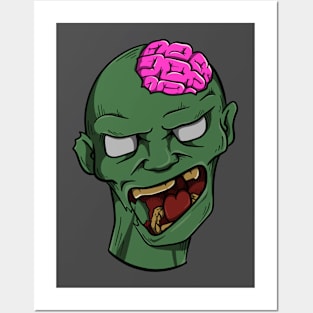 Zombie Head Posters and Art